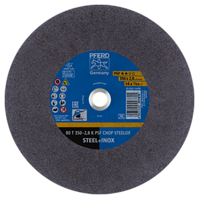 Pferd 66323575 | 64498 14" Diameter x 7/64" Width Aluminum Oxide Cutoff Wheel