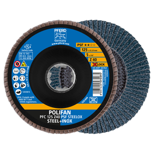 Pferd 67664126 | 60764 5" Diameter x 40 Grit Zirconia Flap Disc