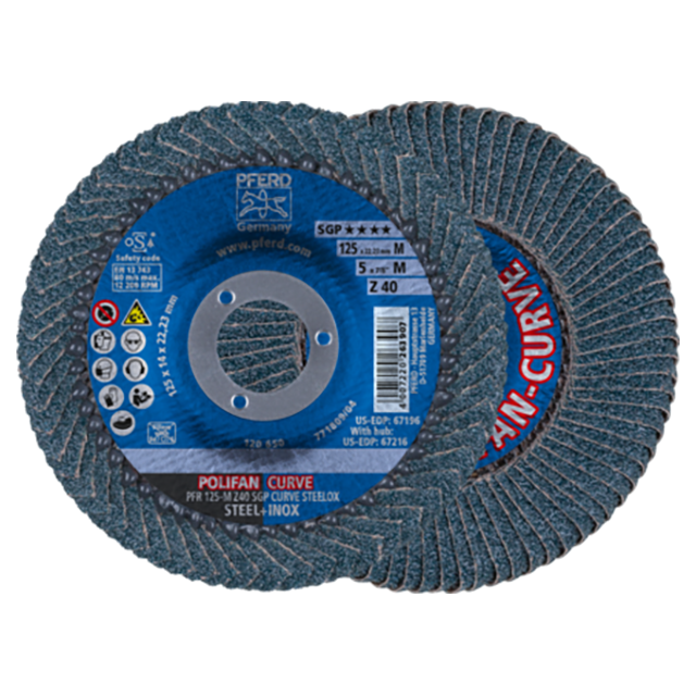 Pferd 67689052 | 67196 5" Diameter x 40 Grit Zirconia Flap Disc