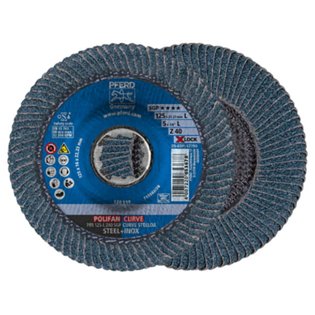 Pferd 67689063 | 67799 5" Diameter x 40 Grit Zirconia Flap Disc