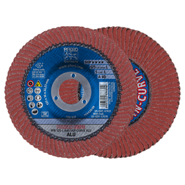 Pferd 67689066 | 67344 5" Diameter x 60 Grit Ceramic Oxide Flap Disc