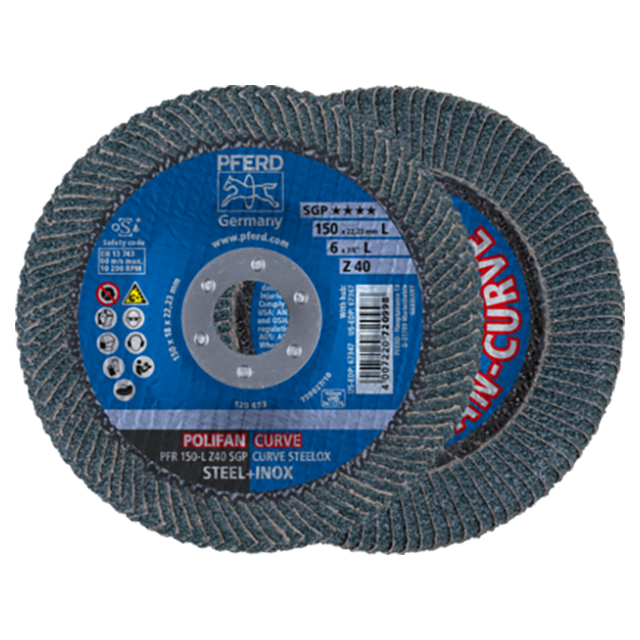 Pferd 67689082 | 67347 6" Diameter x 40 Grit Zirconia Flap Disc