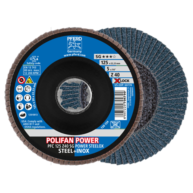 Pferd 67784126 | 60778 5" Diameter x 40 Grit Zirconia Flap Disc