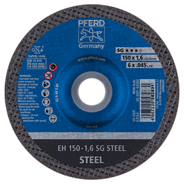 Pferd 69120779 | 63164 6" Diameter x 0.045" Width Aluminum Oxide Cutoff Wheel