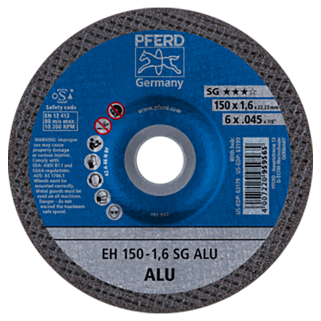 Pferd 69121006 | 63179 6" Diameter x 0.045" Width Aluminum Oxide Cutoff Wheel