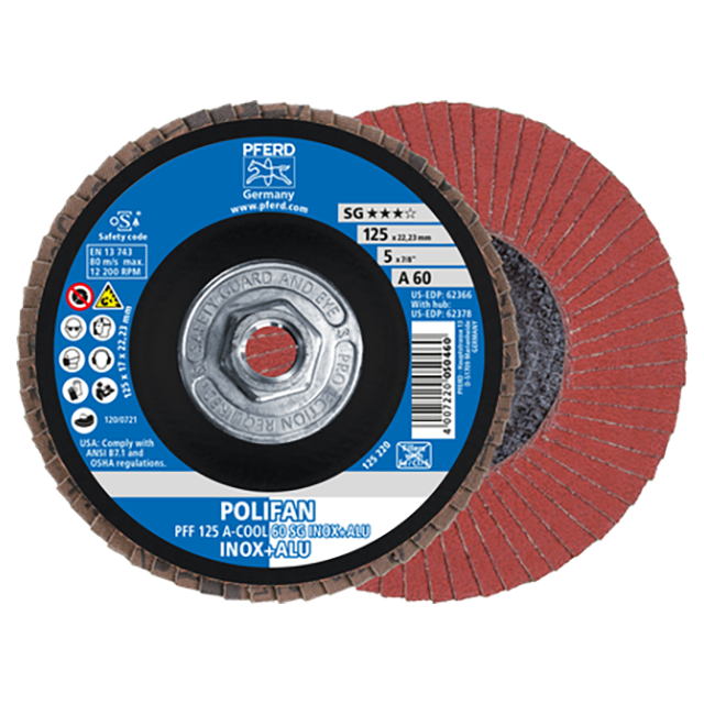 Pferd 69300552 | 62378 5" Diameter x 60 Grit Aluminum Oxide Flap Disc