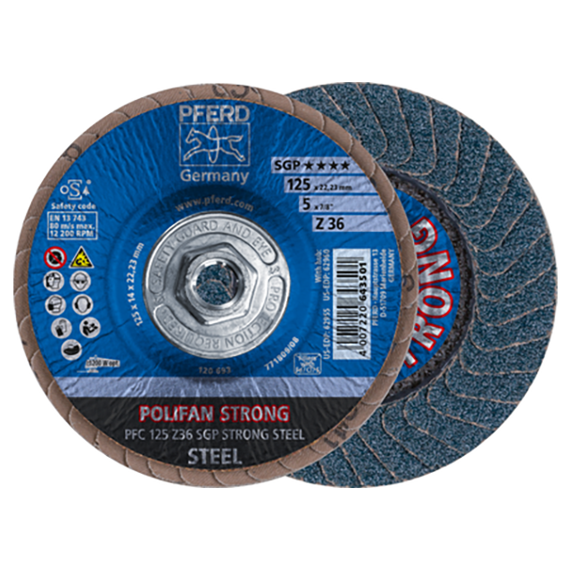 Pferd 69300682 | 62960 5" Diameter x 36 Grit Zirconia Flap Disc