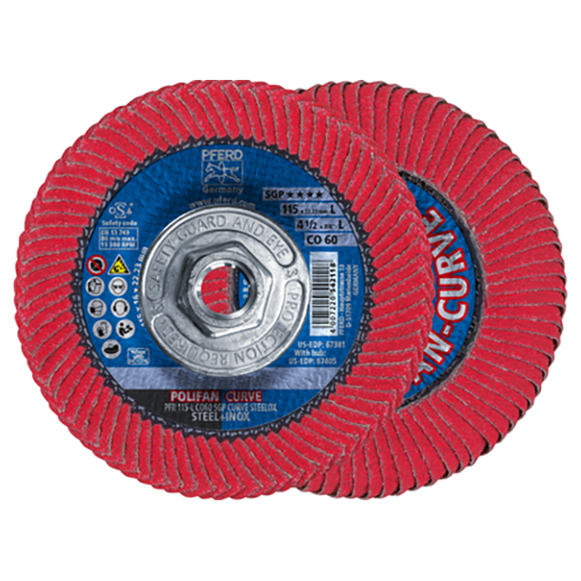 Pferd 69300749 | 67405 4-1/2" Diameter x 60 Grit Ceramic Oxide Flap Disc