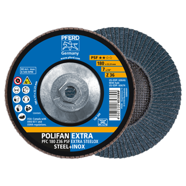 Pferd 69300757 | 60674 7" Diameter x 36 Grit Zirconia Flap Disc