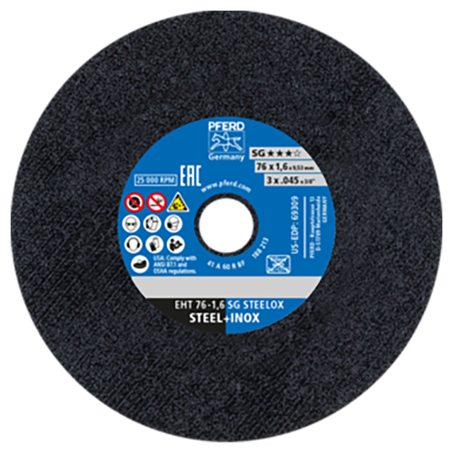 Pferd 69520278 | 69309 3" Diameter x 0.045" Width Aluminum Oxide Cutoff Wheel