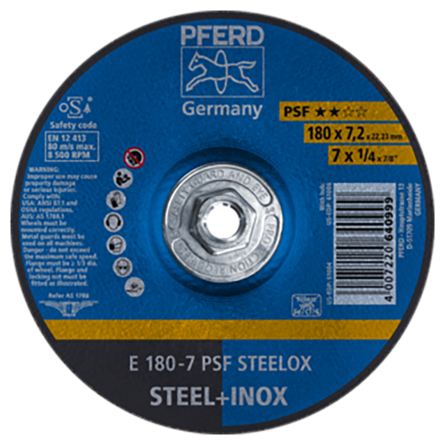 Pferd 69901178 | 61006 7" Diameter x 1/4" Width Aluminum Oxide Grinding Wheel