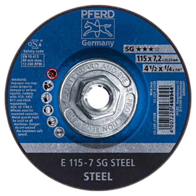 Pferd 69901183 | 61038 4-1/2" Diameter x 1/4" Width Aluminum Oxide Grinding Wheel