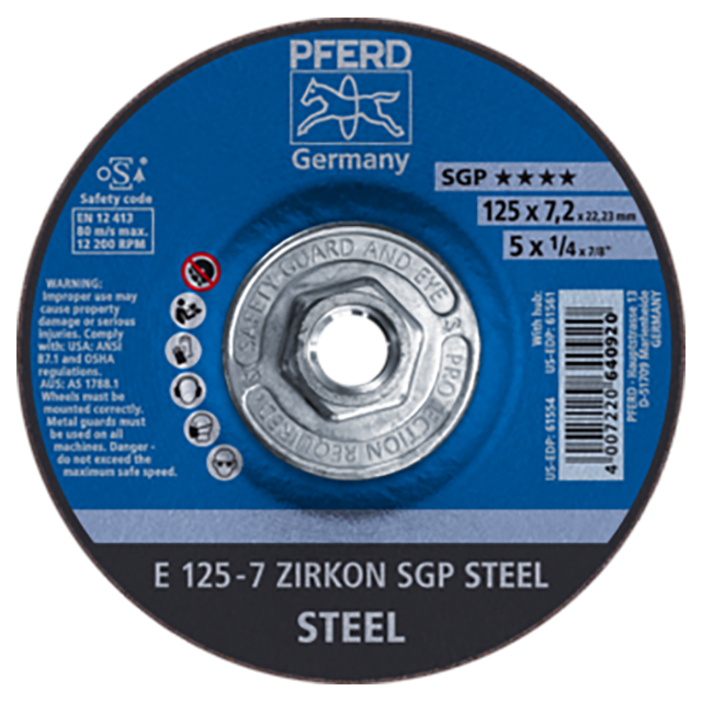 Pferd 69901235 | 61561 5" Diameter x 1/4" Width Grinding Wheel