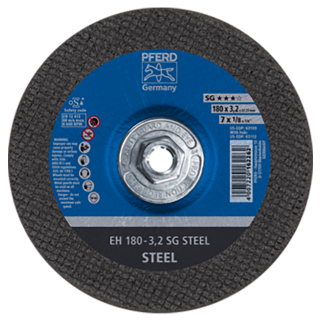 Pferd 69901268 | 63112 7" Diameter x 1/8" Width Aluminum Oxide Cutoff Wheel