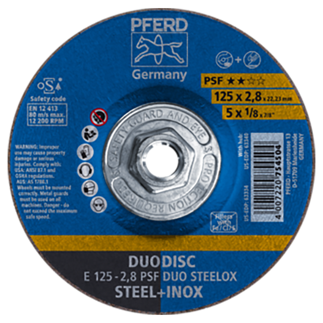 Pferd 69901483 | 63340 5" Diameter x 3/32" Width Aluminum Oxide Cutoff Wheel