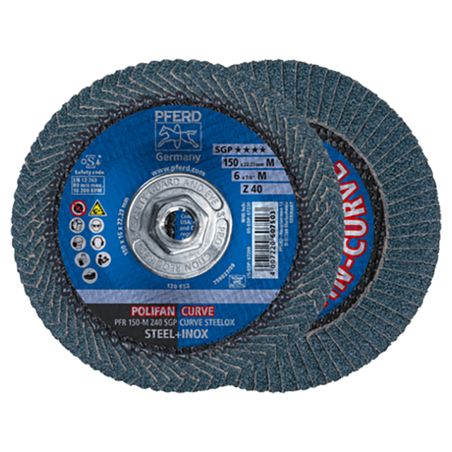 Pferd 69901701 | 67220 6" Diameter x 40 Grit Zirconia Flap Disc