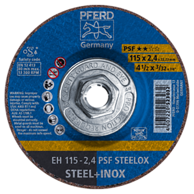 Pferd 69902548 | 63722 4-1/2" Diameter x 3/32" Width Aluminum Oxide Cutoff Wheel