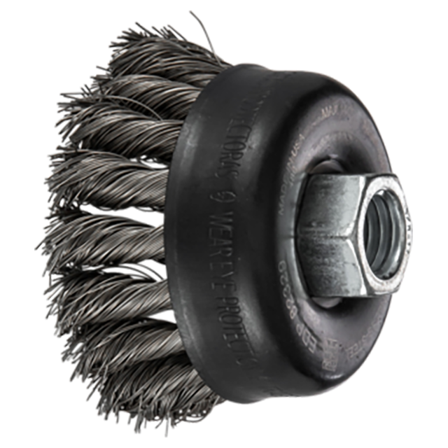 Pferd 79152329 | 82329P 2-3/4" Diameter x 5/8-11" Thread Stainless Steel Cup Brush