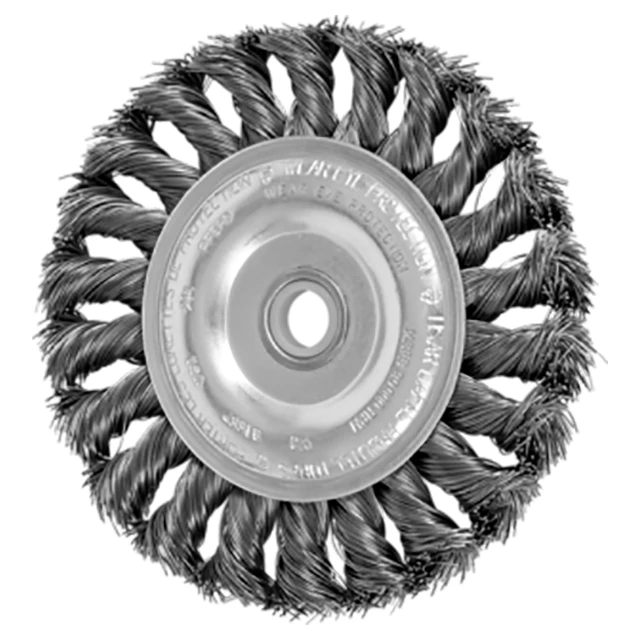 Pferd 79181657 | 81657 4" Diameter x 5/8" Width Carbon Steel Wire Wheel Brush