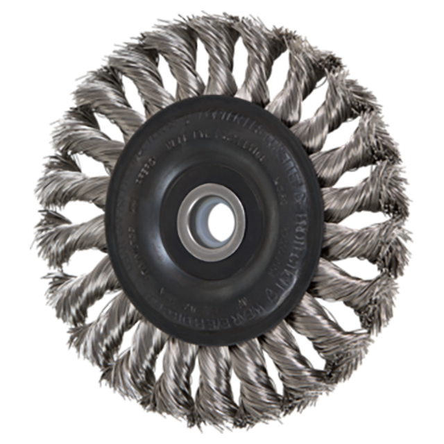Pferd 79181807 | 81807 4" Diameter x 5/8" Width Stainless Steel Wire Wheel Brush