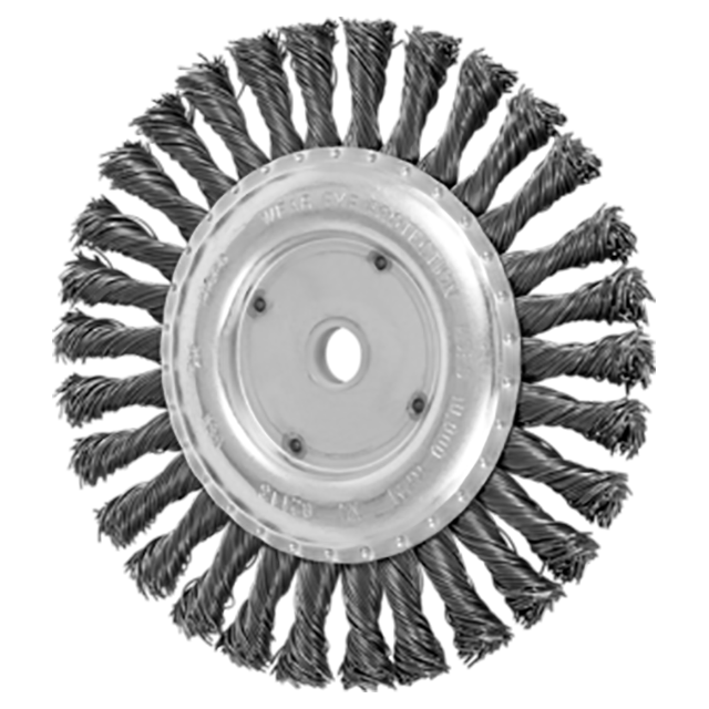 Pferd 79182113 | 82113 6" Diameter x 1/2" Width Carbon Steel Cable Knot Wheel Brush