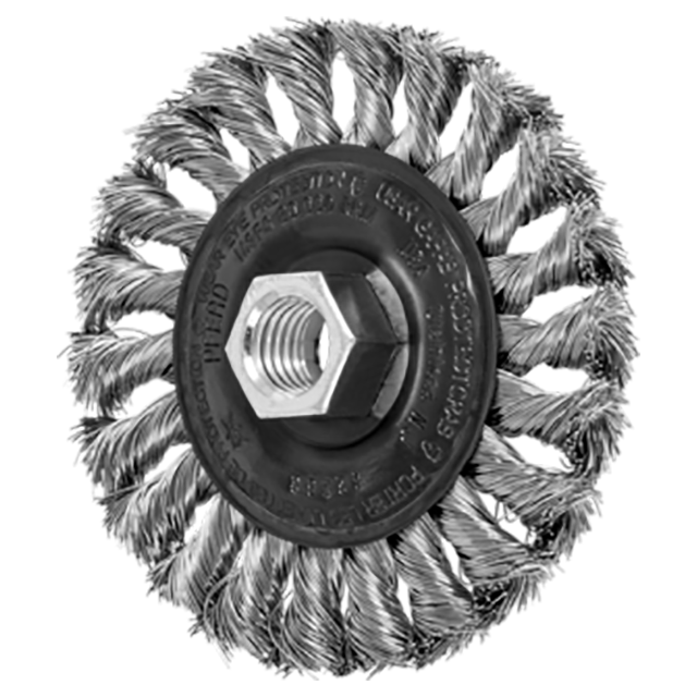 Pferd 79182283 | 82283 4" Diameter x 5/8" Width Stainless Steel Wire Wheel Brush