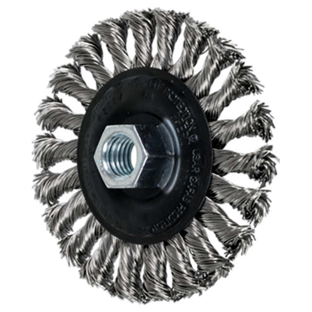 Pferd 79182284 | 82284 4" Diameter x 5/8" Width Stainless Steel Wire Wheel Brush