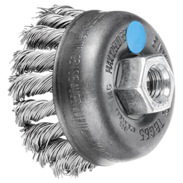 Pferd 79182334 | 82334 2-3/4" Diameter x 3/8"-24 Thread Stainless Steel Cup Brush