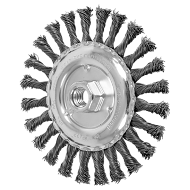 Pferd 79182477 | 82477 6" Diameter x 1/2" Width Carbon Steel Knot Wire Wheel Brush