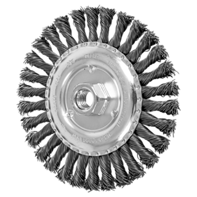 Pferd 79182478 | 82478 6" Diameter x 1/2" Width Carbon Steel Knot Wire Wheel Brush