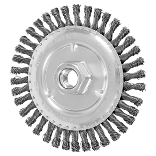 Pferd 79182479 | 82479 4-7/8" Diameter x 3/16" Width Carbon Steel Stringer Bead Wheel Brush