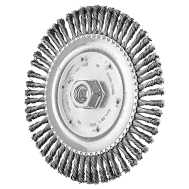 Pferd 79182494 | 82494 6-7/8" Diameter x 3/16" Width Carbon Steel Stringer Bead Wheel Brush