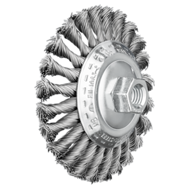 Pferd 79182501 | 82501 4-1/2" Diameter x 1/2" Width Carbon Steel Knot Wire Wheel Brush