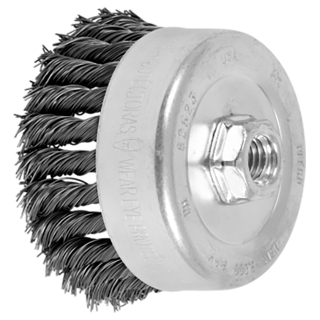 Pferd 79182523 | 82523 4" Diameter x 5/8-11" Thread Carbon Steel Cup Brush