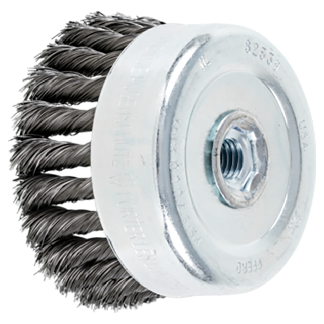 Pferd 79182539 | 82539 4" Diameter x 5/8-11" Thread Carbon Steel Cup Brush