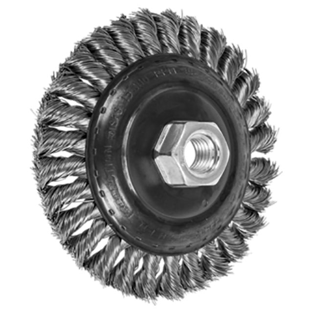 Pferd 79182629 | 82629 5" Diameter x 1/2" Width Stainless Steel Knot Wire Wheel Brush
