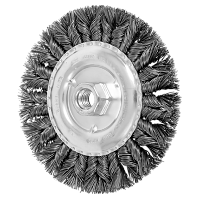 Pferd 79182683 | 82683 6" Diameter x 5/8" Width Carbon Steel Knot Wire Wheel Brush