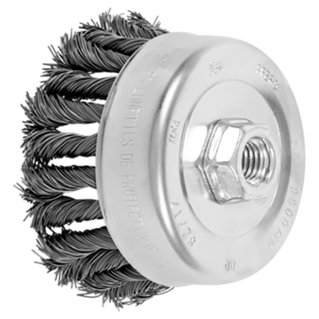 Pferd 79182717 | 82717 4" Diameter x 5/8-11" Thread Carbon Steel Cup Brush