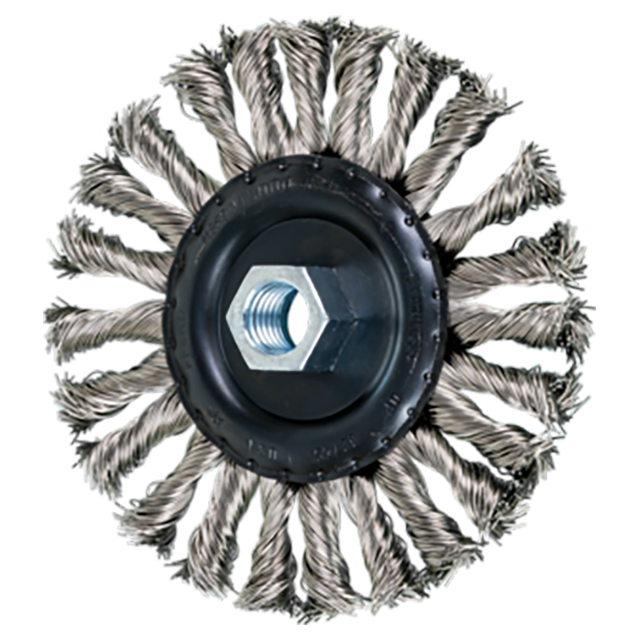 Pferd 79182749 | 82749 5" Diameter x 5/8" Width Stainless Steel Knot Wheel Brush