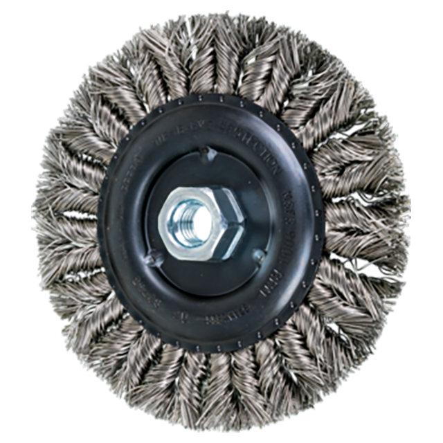Pferd 79182753 | 82753 6" Diameter x 5/8" Width Stainless Steel Knot Wheel Brush