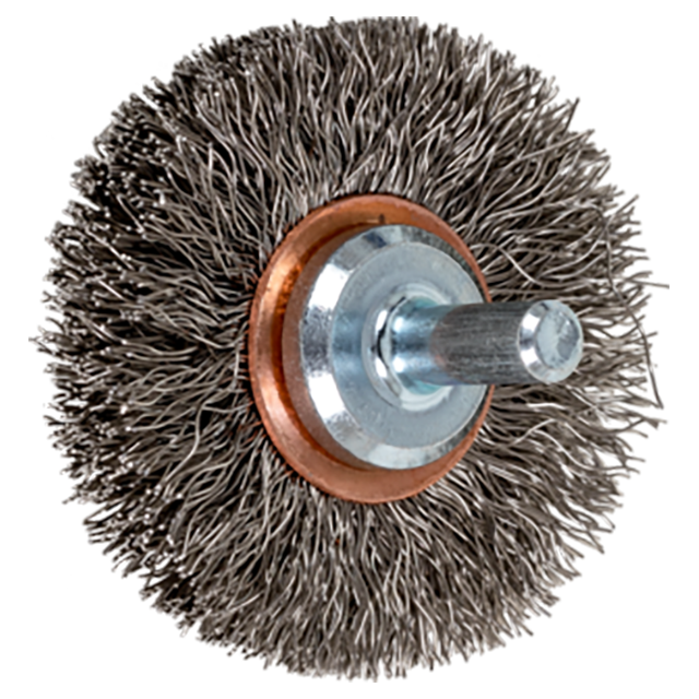 Pferd 79182908 | 82908 2" Diameter x 3/8" Width Stainless Steel Mounted Wheel Brush