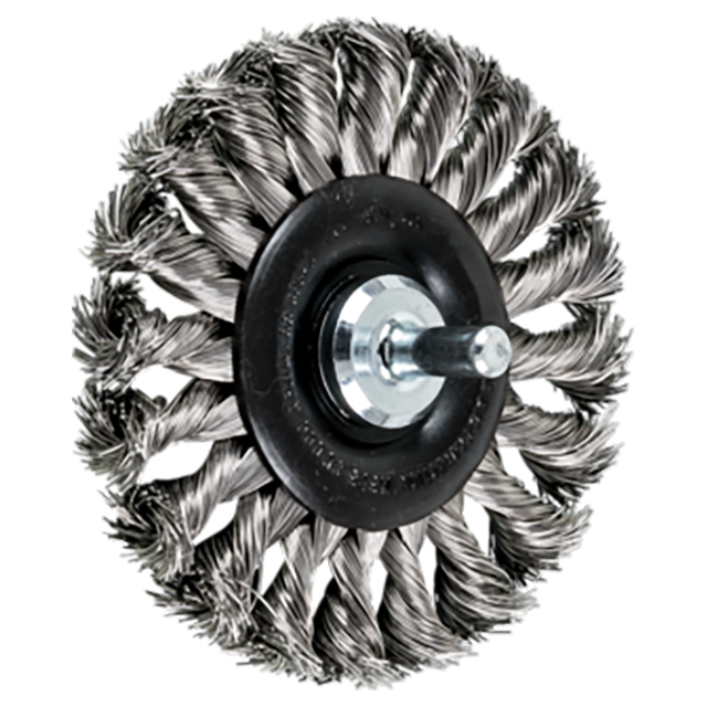 Pferd 79182948 | 82948 3-1/4" Diameter x 1/2" Width Stainless Steel Knot Wheel Brush