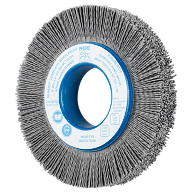 Pferd 79183722 | 83722 6" Diameter x 120 Grit Silicon Carbide Composite Wheel Brush
