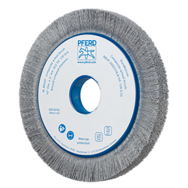 Pferd 79183742 | 83742 10" Diameter x 120 Grit Silicon Carbide Composite Wheel Brush