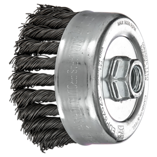 Pferd 79184739 | 82523P 4" Diameter x 5/8-11" Thread Carbon Steel Cup Brush