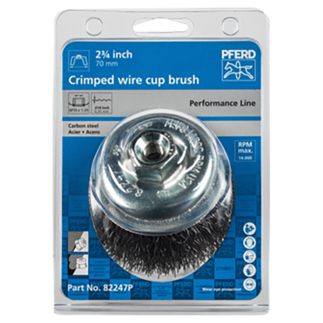 Pferd 79184914 | 82247P 2-3/4" Diameter x 7/8" Length Carbon Steel Cup Brush