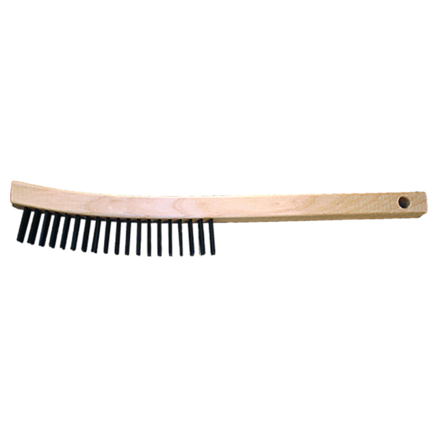 Pferd 79185002 | 85002 13-3/4" OAL x 6-1/4" Width Carbon Steel Curved Handle Scratch Brush