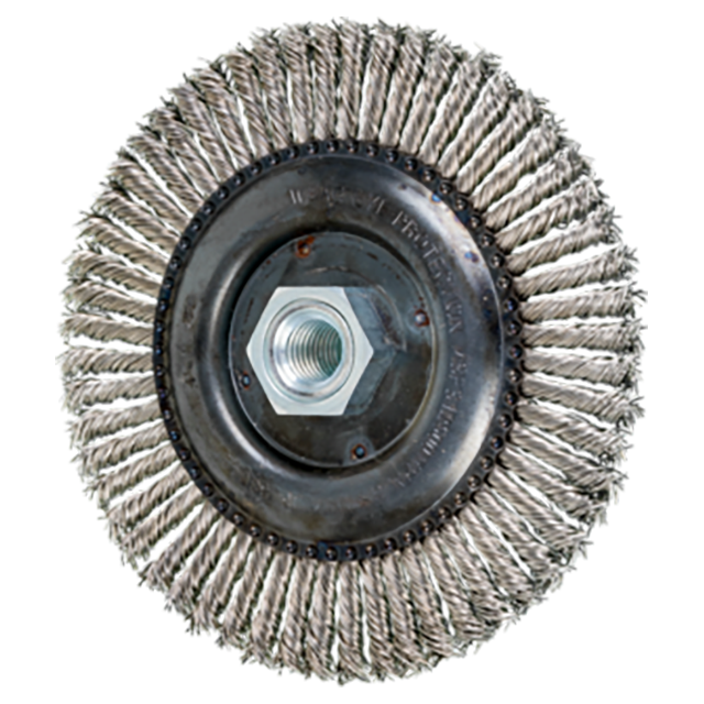 Pferd 79188042 | 88042 6" Diameter x 3/16" Width Stainless Steel Stringer Bead Wheel Brush