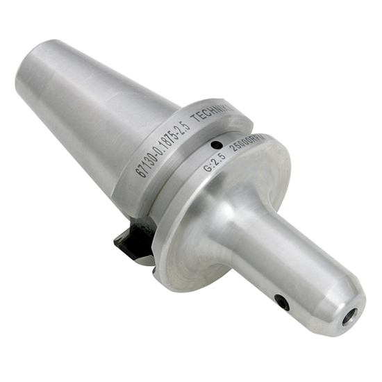 Techniks 25.653.54.250 | BT30 Taper x 0.250" Size x 1.250" Diameter x 2.500" Projection Length x 4.400" OAL Steel DualDRIVE End Mill Holder