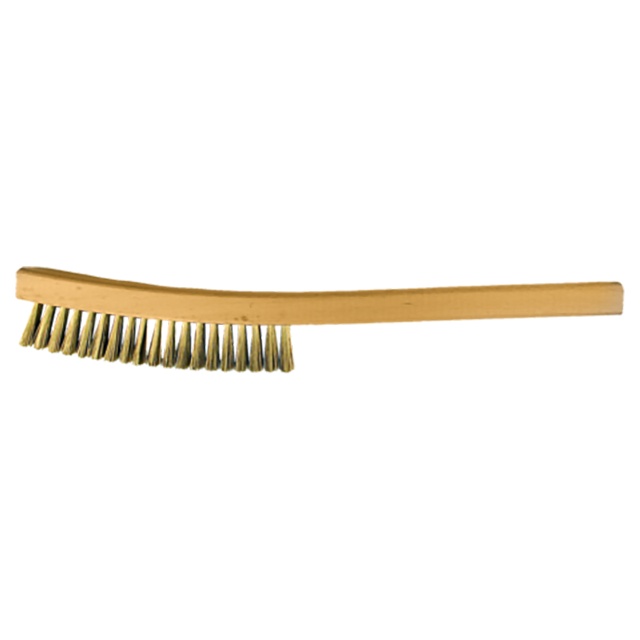 Pferd 79189544 | 89544 13" OAL x 5-1/2" Width Brass Curved Handle Platers Brush